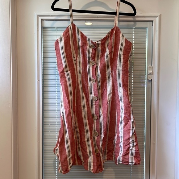 Urban Outfitters Dresses & Skirts - Urban Outfitters Linen Stripped Button Down Ladder Dress